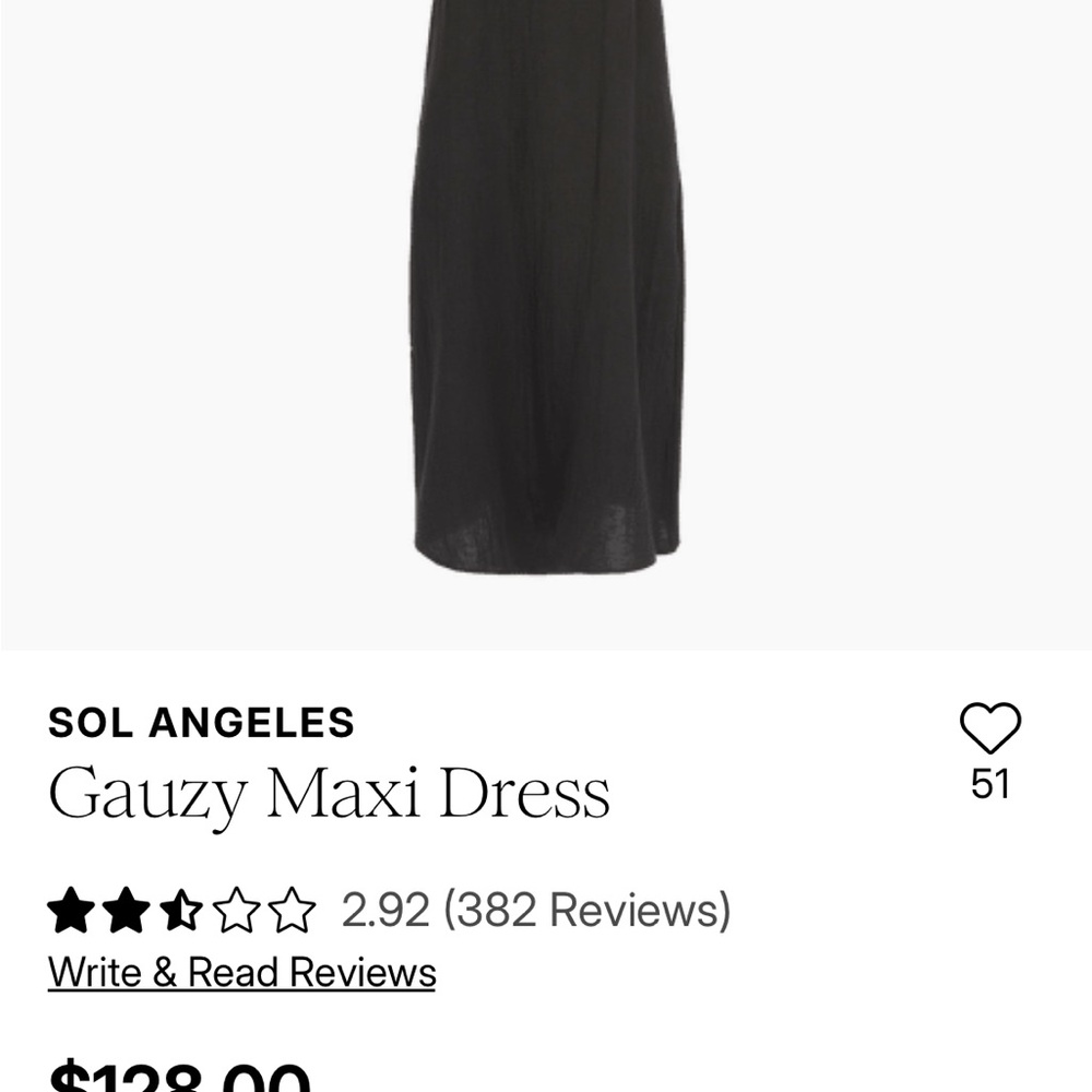 Sol Angeles Classic Black Maxi Dress from summer 2025 FFF box.